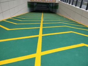 车库防滑坡道修复 防滑坡道施工 油性防滑坡道出新项目南京伊洁特斯公司专业15年